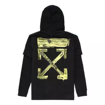 Толстовка back arrow printing drawstring black Off-White, черный