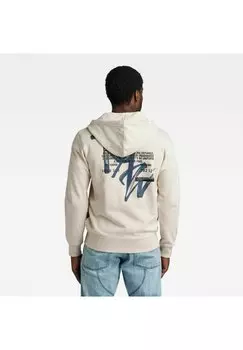Толстовка BACK GRAPHIC G-Star, цвет whitebait