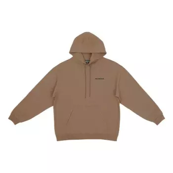 Толстовка back logo hoodie regular fit 'brown' Balenciaga, коричневый