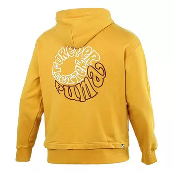 Толстовка back logo printing sports yellow Puma, желтый