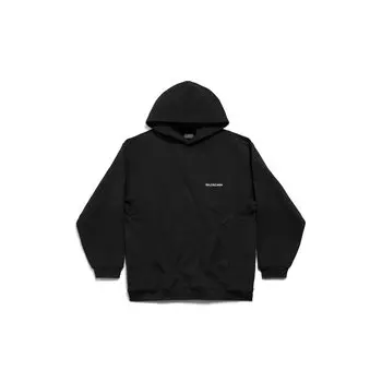 Толстовка Balenciaga Back Hoodie Regular Fit, черный