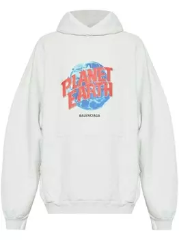 Толстовка Balenciaga Planet Earth, белый