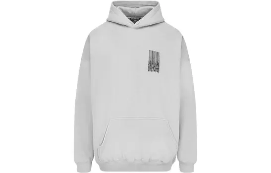 Толстовка Balenciaga с логотипом-штрихкодом, серый