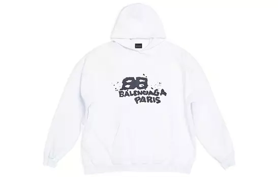 Толстовка Balenciaga женская, белый / черный
