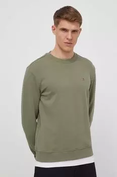 Толстовка Balis Crew из хлопка Napapijri, зеленый