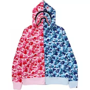 Толстовка Bape Abc Camo Separate Shark Full Zip Hoodie A BATHING APE, розовый