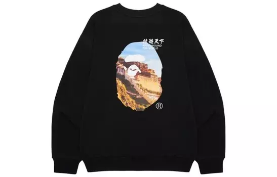 Толстовка Bape Ape World Series для мужчин A Bathing Ape, черный