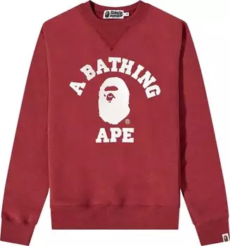 Толстовка BAPE College Crew Sweat 'Burgundy', красный