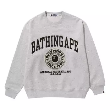 Толстовка BAPE College Graphic Crewneck, серый