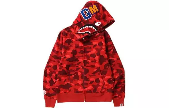 Толстовка Bape Color Camo Shark на молнии A BATHING APE, Marine Blue