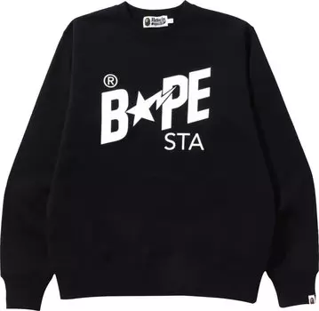 Толстовка BAPE Sta Logo Crewneck 'Black', черный