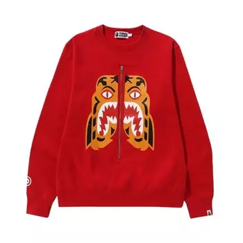 Толстовка BAPE Tiger Crewneck, красный