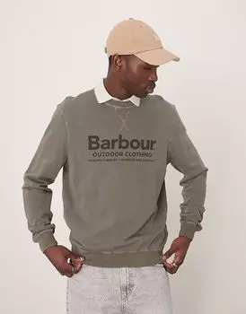 Толстовка Barbour Larkhill с круглым вырезом светло-шалфейного цвета