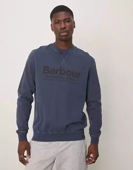 Толстовка Barbour Larkhill с круглым вырезом темно-синего цвета