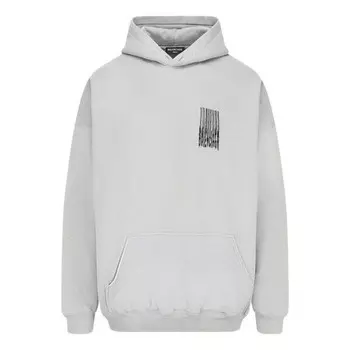 Толстовка barcode cotton hoodie 'grey' Balenciaga, серый