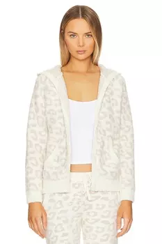 Толстовка Barefoot Dreams CozyChic In The Wild Zip, цвет Cream & Stone
