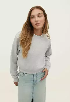 Толстовка Basic Cropped Stradivarius, цвет grey