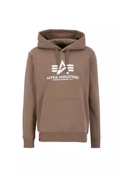 Толстовка BASIC FOIL PRINT Alpha Industries, коричневый
