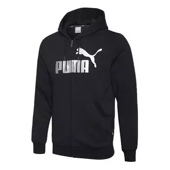 Толстовка basic logo printing black Puma, черный