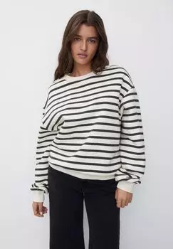 Толстовка BASIC STRIPED PULL&BEAR, цвет green