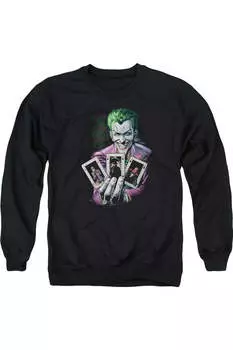 Толстовка Batman 3 Of A Kind для взрослых с круглым вырезом Gildan, черный