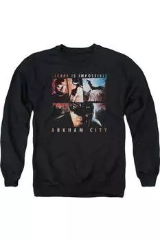 Толстовка Batman Arkham City Escape Is Impossible для взрослых с круглым вырезом Gildan, черный