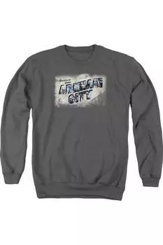 Толстовка Batman Arkham City Greetings From Arkham для взрослых с круглым вырезом Gildan, цвет charcoal
