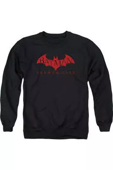 Толстовка Batman Arkham City Red Bat для взрослых с круглым вырезом Gildan