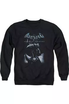 Толстовка Batman Arkham Origins с изображением кота для взрослых и круглым вырезом Gildan, черный