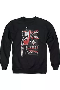 Толстовка Batman Bad Girl для взрослых с круглым вырезом Gildan, черный