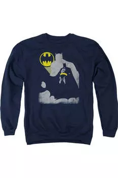 Толстовка Batman Bat Knockout для взрослых с круглым вырезом Gildan, темно-синий