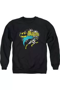 Толстовка Batman Batgirl Halftone для взрослых с круглым вырезом Gildan, черный