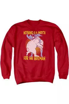 Толстовка Batman Bear Wrestling для взрослых с круглым вырезом Gildan, красный