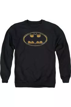 Толстовка Batman Black & Gold Embossed для взрослых с круглым вырезом Gildan