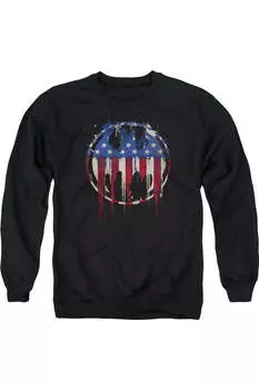 Толстовка Batman Bleeding Signal для взрослых с круглым вырезом Gildan, черный