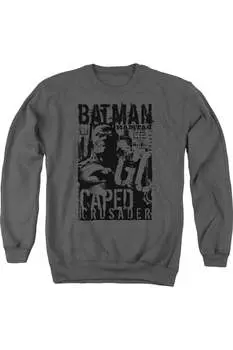 Толстовка Batman Caped Crusader для взрослых с круглым вырезом Gildan, цвет charcoal