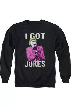 Толстовка Batman Classic Tv Got Jokes для взрослых с круглым вырезом Gildan, черный