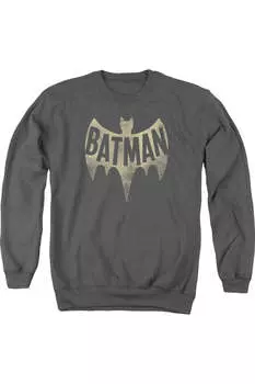 Толстовка Batman Classic Tv Vintage Logo для взрослых с круглым вырезом Gildan, цвет charcoal
