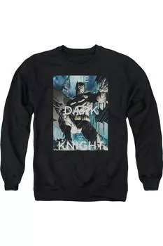 Толстовка Batman Fighting The Storm для взрослых с круглым вырезом Gildan, черный