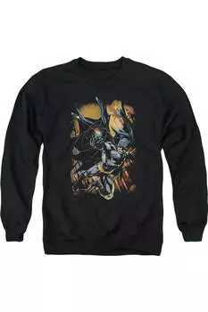 Толстовка Batman Grapple Fire для взрослых с круглым вырезом Gildan, черный