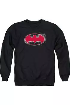 Толстовка Batman Hardcore Noir Bat Logo для взрослых с круглым вырезом Gildan, черный