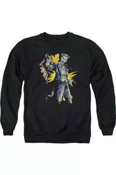 Толстовка Batman Joker Bang для взрослых с круглым вырезом Gildan, черный