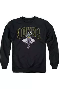 Толстовка Batman Joker Varsity On Black для взрослых с круглым вырезом Gildan