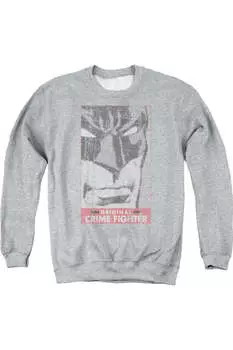 Толстовка Batman Orginal Crime Fighter для взрослых с круглым вырезом Gildan, цвет athletic heather