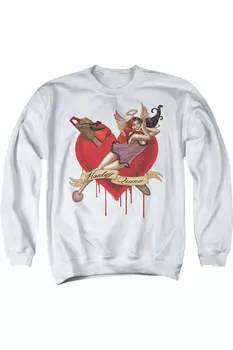 Толстовка Batman Perfect Angel для взрослых с круглым вырезом Gildan, белый