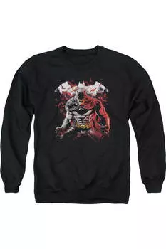 Толстовка Batman Raging Bat для взрослых с круглым вырезом Gildan, черный