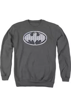 Толстовка Batman Steel Mesh Shield для взрослых с круглым вырезом Gildan, цвет charcoal
