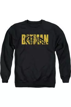 Толстовка Batman Text On Black Crewneck для взрослых Gildan