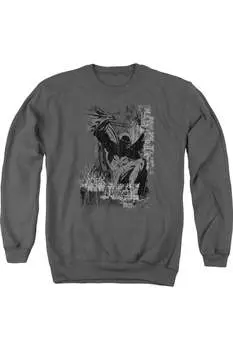 Толстовка Batman The Knight Life для взрослых с круглым вырезом Gildan, цвет charcoal