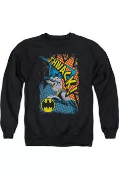 Толстовка Batman Thwack для взрослых с круглым вырезом Gildan, черный